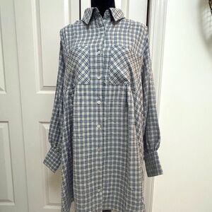 AURA Flannel Dress - Oversized - Red Dress Boutique - Sz M